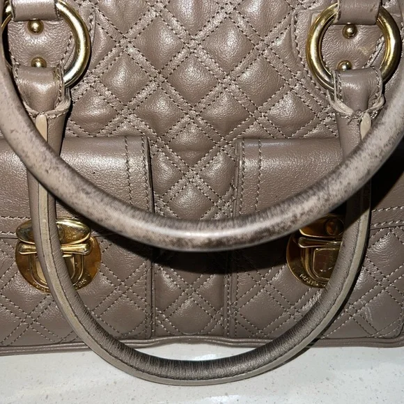 Marc Jacobs Blake Quilted Venetia Satchel Handbag. Italian Leather. Puffer AUTH - Picture 15 of 17